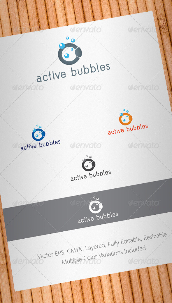 Active Bubbles Logo Template - Objects Logo Templates