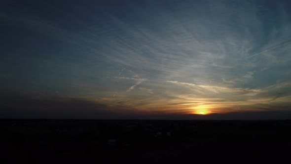 Aerial View of a Timelapse Sunset alt