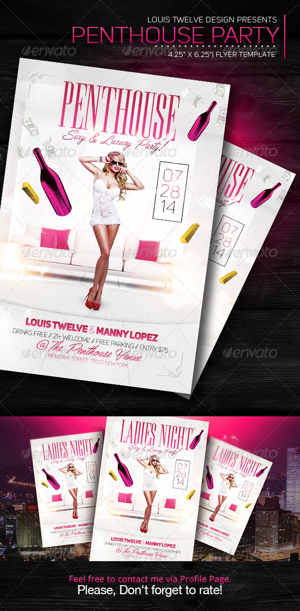 Penthouse Luxury & Ladies Night | Flyer Template - Events Flyers