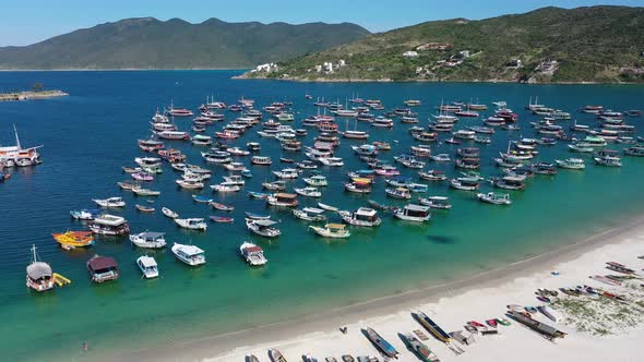 Stunning caribbean water of Coast city of Lakes Region of Rio de Janeiro Brazil alt