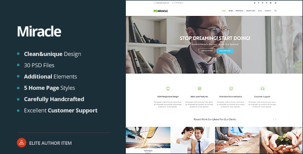 Miracle - Multi-Purpose PSD Template - Creative PSD Templates