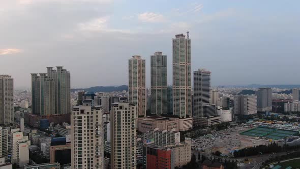 Seoul Yangcheon Gu Mok Dong High Rise Apartment Aerial View