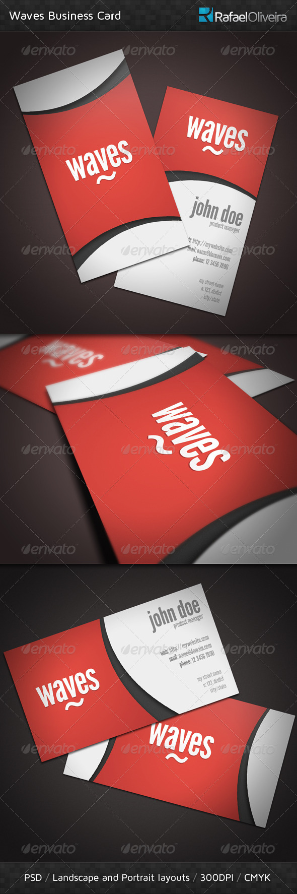 Waves Business Cards - Creative Business Cards