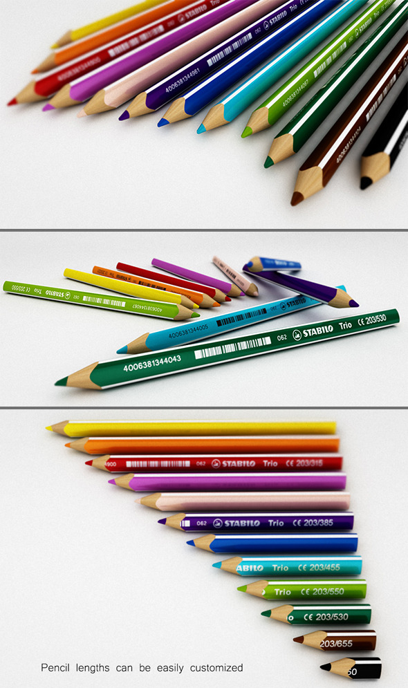 Color Pencil Set - 3Docean 8048294