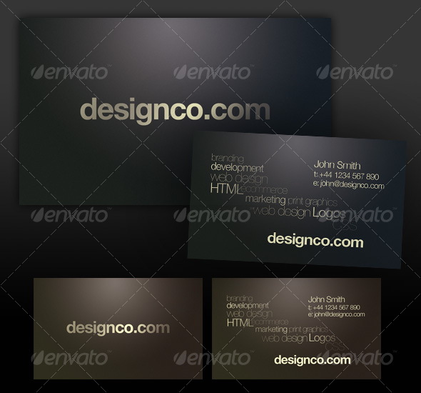 Dark textured business card, realistic lighting - Creative Business Cards