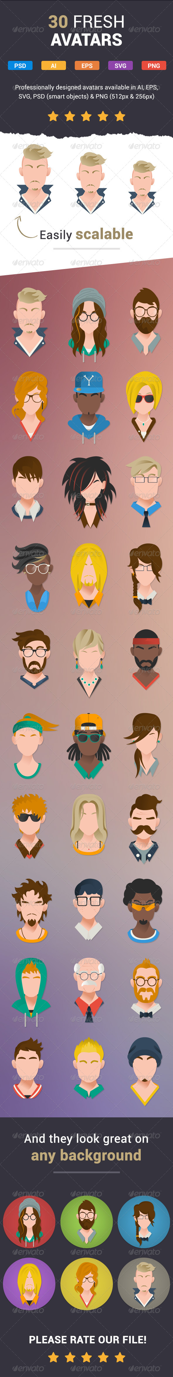 30 Modern User Icons