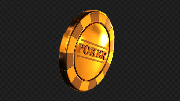 Golden Poker Chip Rotation