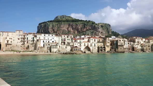 Coastline of Cefalu Town, Italy