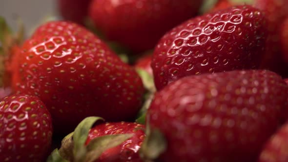 Real Red Ripe Strawberries Rotating alt