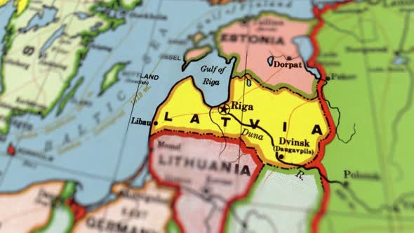 Latvia On World Map Stock Footage VideoHive Inline Image Preview