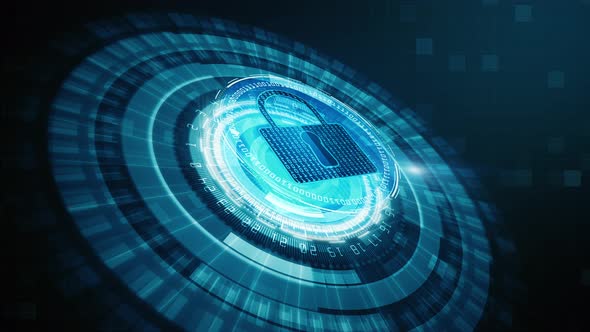 Hud And Lock Icon Cyber Security 908