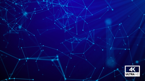 Blue Abstract Plexus Background Looped V4 alt