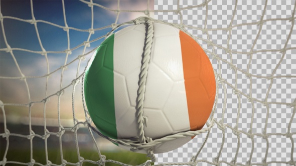 Soccer Ball Scoring Goal Day Frontal - Ireland