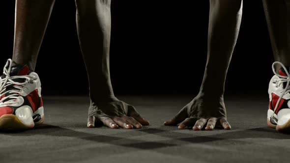 Athletic Man Isolated on Black