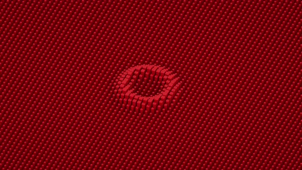 Circular Ring Animation Red Background