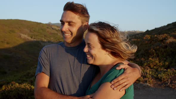 Happy Couple of Peaceful Tourists in Love alt