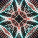 Abstract Blue and Red Flower and Lines Kaleidoscope Vj Loop Animation