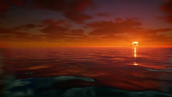 Sunrise at sea Looped HD