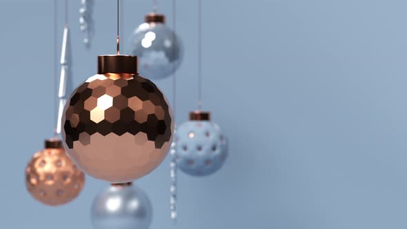 Christmas rotating hanging balls.