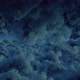 Fyling Between Storm Clouds At Night Moonlight Seamless Loop - VideoHive Item for Sale