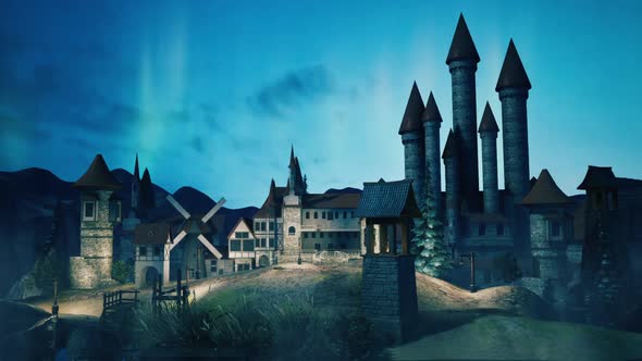 Dark Fantasy Castle Scene