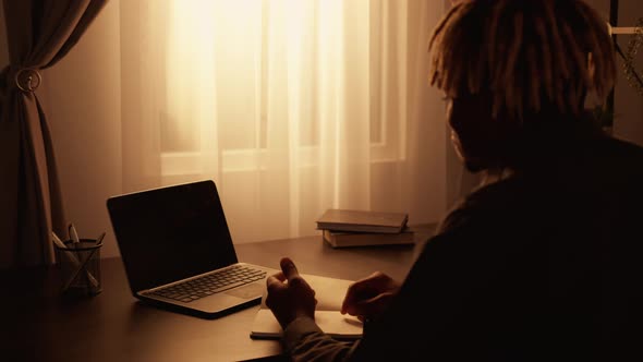 Online Education Inspired Man Virtual Meeting alt