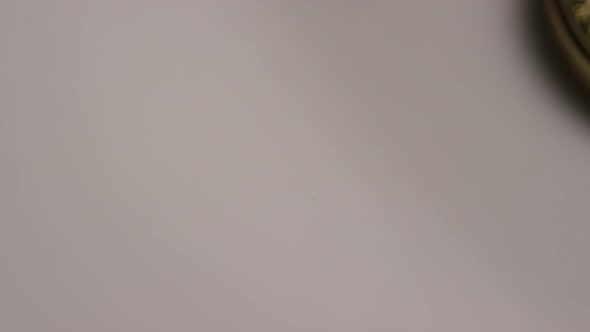 Rotating shot of Bitcoins  alt