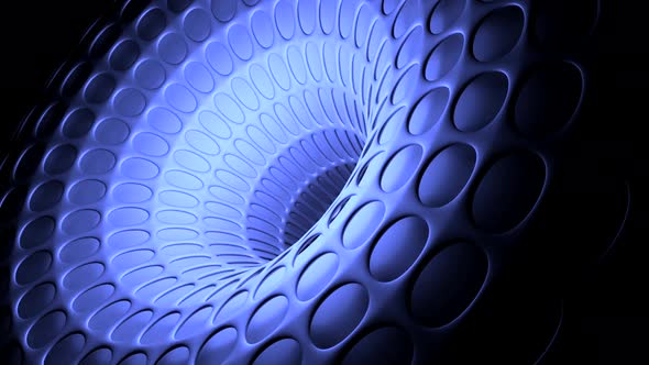 Abstract Blue Wormhole or Black Hole Spreading Texture with Round Shapes alt