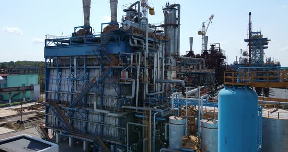 The Plant Is A Giant Of The Chemical Industry Of Ukraine. Pipes Through Which Gas Passes alt