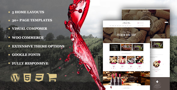 Wine - Restaurant WordPress Shop With Page Builder - Creative WordPress