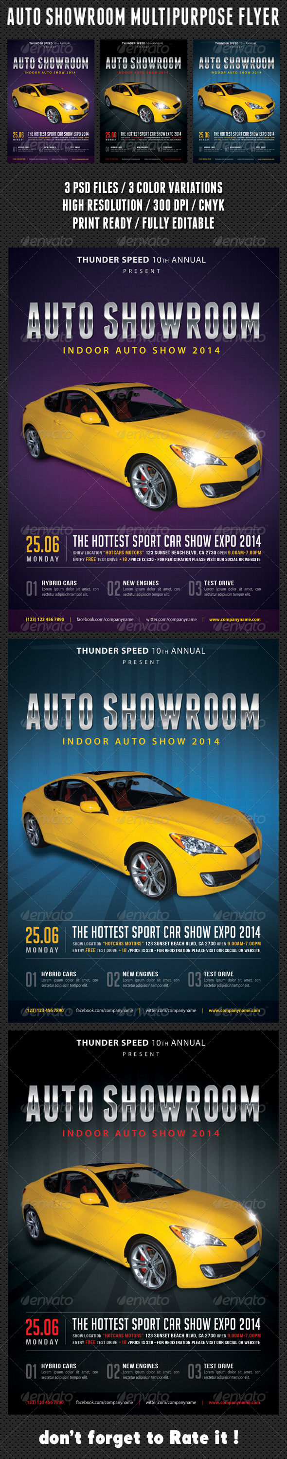 Auto Showroom Multipurpose Flyer 01 - Events Flyers