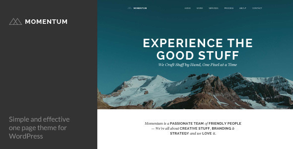 Momentum - Simple Creative One Page Theme - Creative WordPress