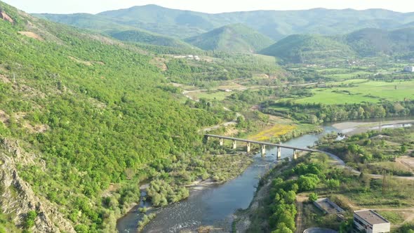 Aerial View Of Arda River To Madzharovo alt
