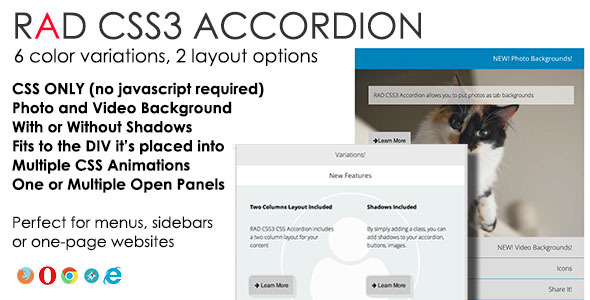 Rad CSS3 Accordion - CodeCanyon 6513680