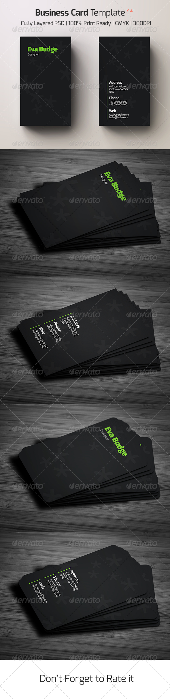 Business Card Template v - 3.1 - Creative Business Cards