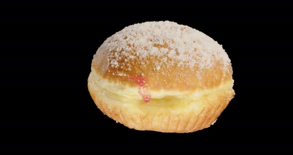 Soft Donut Sprinkled With Powdered Sugar alt