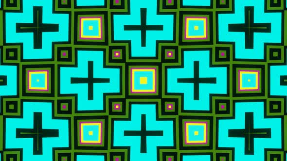 Pattern of pulsating crosses of blue, red, yellow colors for decoration of shows 02 alt