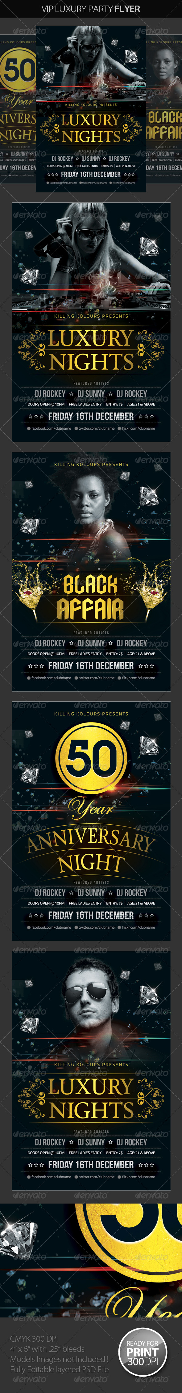 VIP / Luxury Party Flyer - Clubs & Parties Events