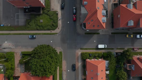 Aerial Birds Eye Overhead View of Esbjerg Denmark alt