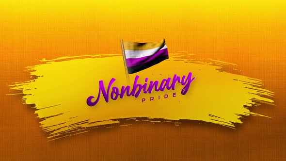 Nonbinary Gender Sign Background Animation 4k alt