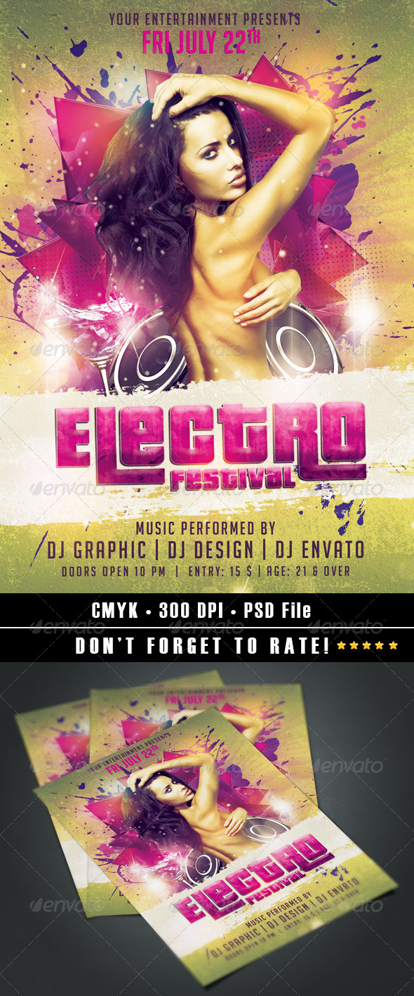 Electro Festival Flyer - Events Flyers
