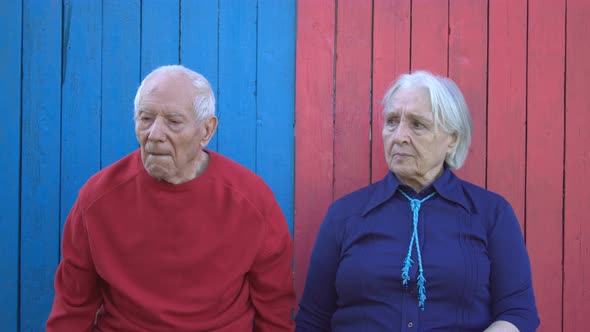 Pensioners on Eco Wooden Background alt