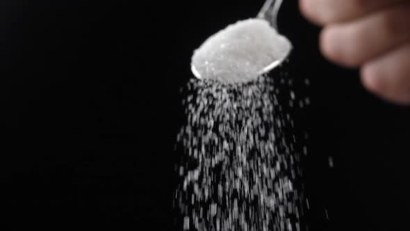 sprinkle sugar from a spoon