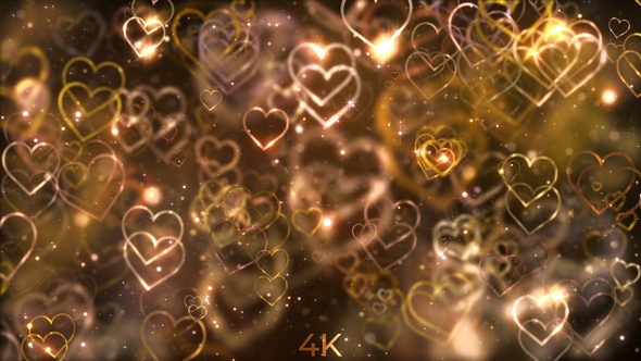 Love Background Gold