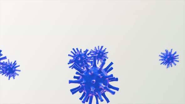 Blue Coronavirus 2019-nCoV Loopable Fly