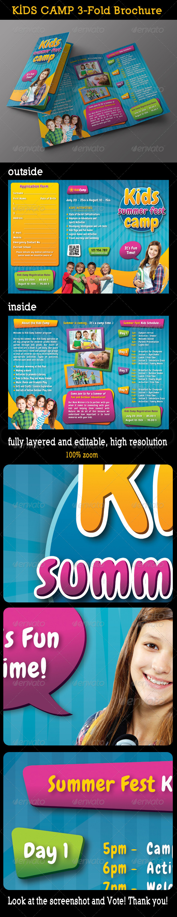 Kids Summer Camp 3-Fold Brochure 01