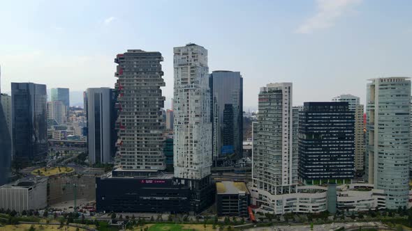 Santa Fe Mexico City Business Destrict, Drone Shot, Skyscraper, Skyline alt