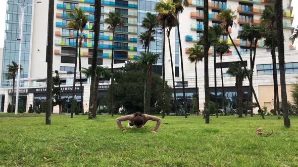 Woman Doing Workout in the City