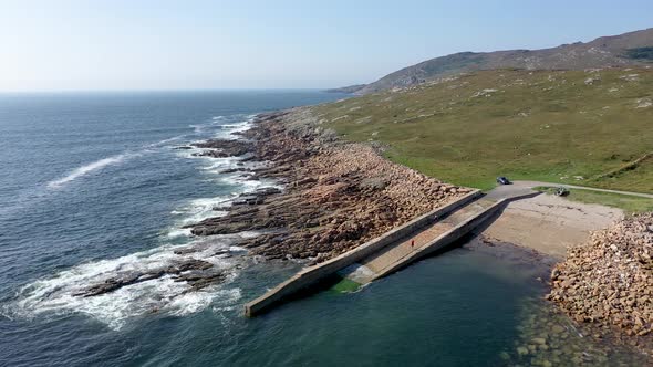 Aerial View of the Coastline By Marmeelan and Falcorrib South of Dungloe County Donegal  Ireland alt