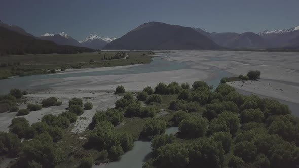 Glacial river in New Zealand